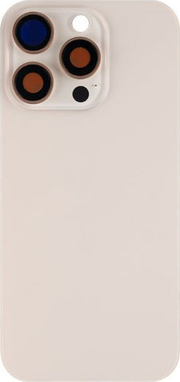 Apple Iphone 16 Pro Back Glass Without Nfc Enlarged Camera Frame Desert Titanium Compatible