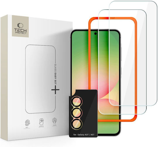 Tech-Protect Easy Set+ Gehärtetes Glas 3 Stücke (Galaxy A57)