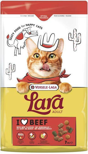 Lara Trockenfutter für erwachsene Katzen mit Rindfleisch / Kalb 7kg