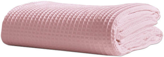 Single Hotel Blanket Pique Pink 170x265cm Summer Lines