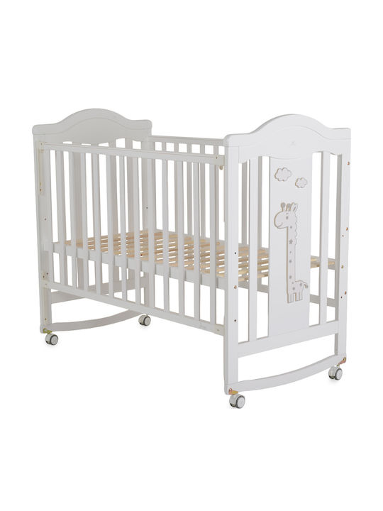 Cangaroo Βρεφική Κούνια Λευκή για Στρώμα 60x120cm