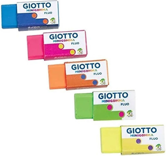 Fila Hellas Γόμα Happy Giotto Fluo Minigomma 5 Διαφορετικά Xρώματα F2327