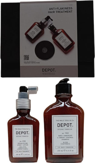 Depot Depot Anti-Frizz Hair Treatment Set with Shampoo 2 Pieces