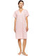 Pink Label Winter Damen Nachthemd Pink