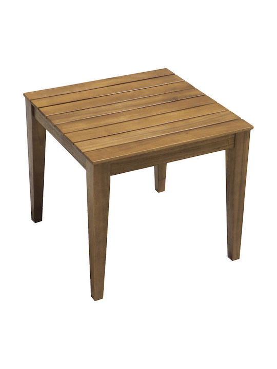 Sitting Room Table for Small Outdoor Spaces Made of Acacia Napole Natural Wood Shade 50x50x45cm