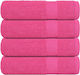 vidaXL Set of 4 Hotel Bathroom Towels 140x70cm Pink