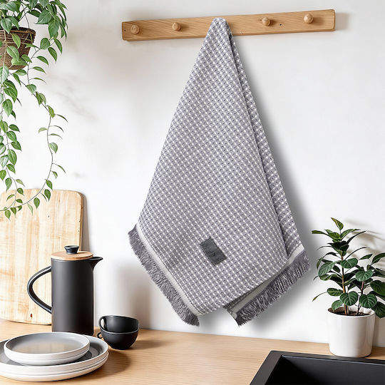 Lino Home Geschirrtuch aus 100% Baumwolle in Gray Farbe 40x60cm