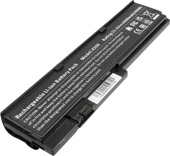 Резервна Батерия За Лаптоп Pc Lenovo Thinkpad X200 Li-ion 11.1v 4400mah 49wh Черна