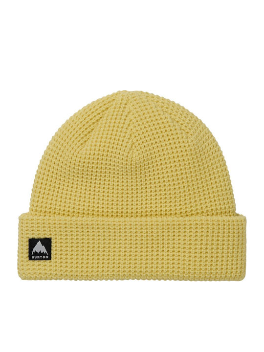 Recycled Waffle Beanie Männer Beanie Gestrickt in Gelb Farbe
