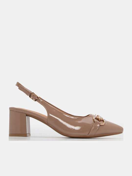 Luigi Pumps mit mittelhohem Absatz Rosa