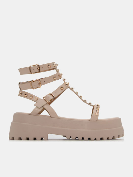 Luigi Дамски Сандали Flatforms Бежови
