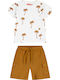 Kids' Set with Shorts Summer 2pcs Coffee