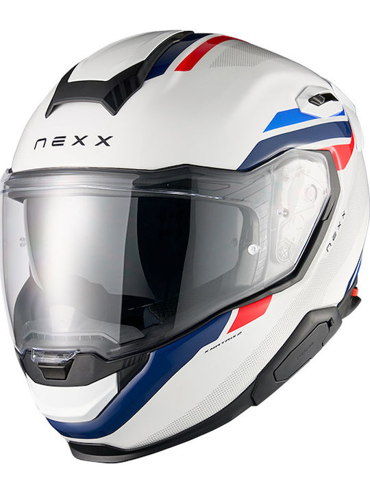 Nexx X.TR Quanta White Blue Motorcycle Helmet F...