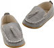 Ever Kid Christening Leather Moccasins Gray for Boys A610A