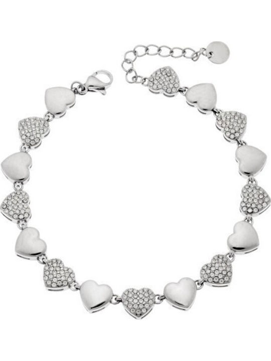 Senza Women's Bracelet with Heart Design in Steel