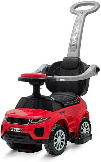 BabyMix Mașină Ride On Cu Mâner Pentru Părinți Pentru 36+ Luni Cu Sunete Roșie