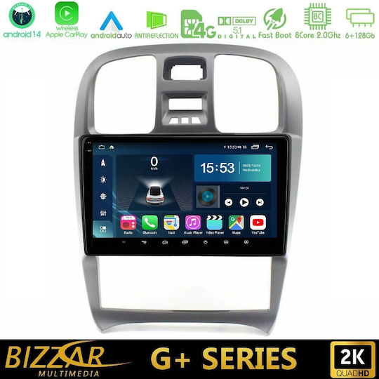 Bizzar Car Audio System for Hyundai Sonata 2001-2005 (Bluetooth/USB/WiFi/GPS/Apple-Carplay/Android-Auto) with Touch Screen 9"