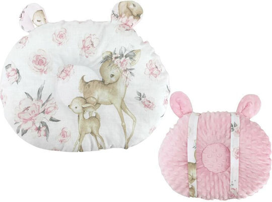 MimiNu Pernă pentru bebeluși pentru plagiocefalie Minky Pink, Sweet Deer Pink 23x30buc MimiNu Pernă pentru bebeluși pentru plagiocefalie Minky Pink, Sweet Deer Pink 23x30buc
