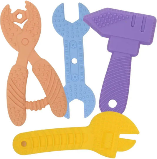 Bocioland Teething Ring BPA Free Silicone for 3 m+ 4 Pieces
