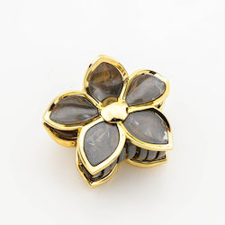 Claw Clip Flower Marble-Brown Dark