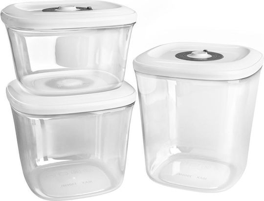 Zokura Kunststoff Transparente Mittagsboxen 3 Stück Zokura Kunststoff Transparente Mittagsboxen 3 Stück