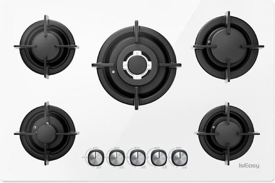 IsEasy Gas Cooktop Autonomous 77x51εκ. White