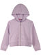 Kinderstrickjacke mit Kapuze Lilac