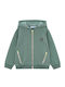 Kids Sweatshirt Cardigan with Hood and Pockets Green
