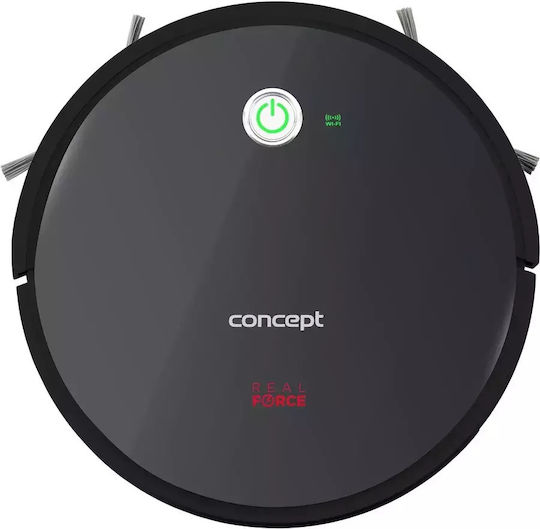 Concept Σκούπα Ρομπότ με Έξυπνη Πλοήγηση Μαύρη