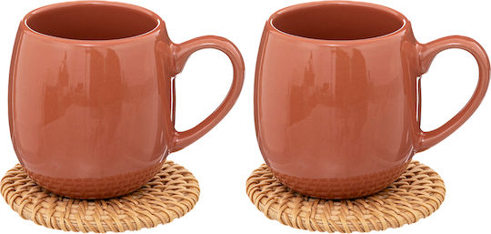 Mug Ceramic Brown 300ml 4pcs