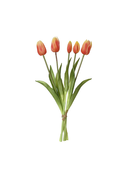 Real Touch Tulpen Blumenstrauß Orange-Gelb Farbe Kaemingk-899647