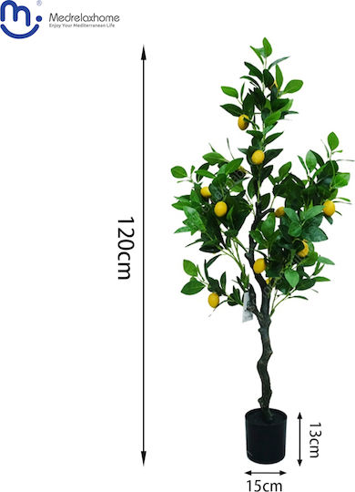 Medrelaxhome Διακοσμητικό Τεχνητό Φυτό Λεμονιά (Lemon Tree) h120cm