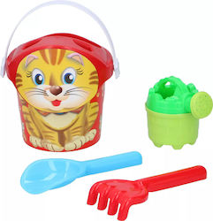 Eddy Toys Σετ Κουβαδάκι Παραλίας με Αξεσουάρ από Πλαστικό 22εκ. 4τμχ