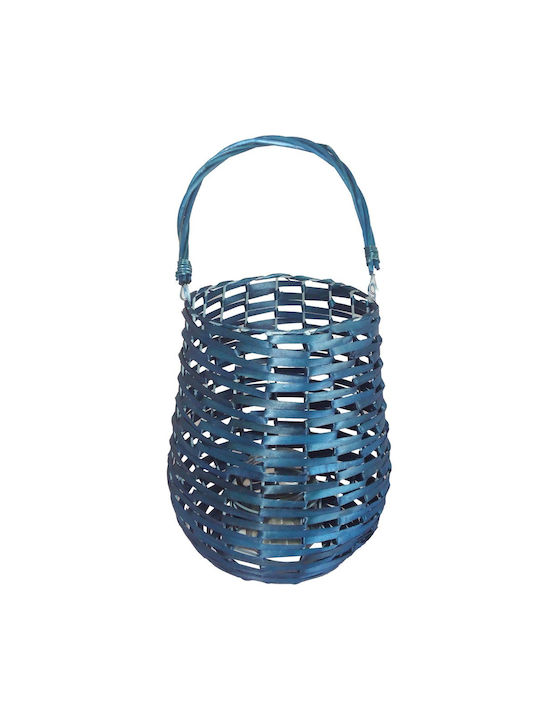keleman Wooden Lantern Blue 26.5x26.5x33cm
