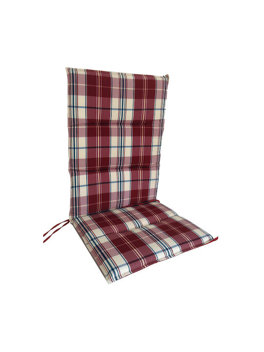 keleman Garden Chair Cushion with Backrest Red 49x114cm