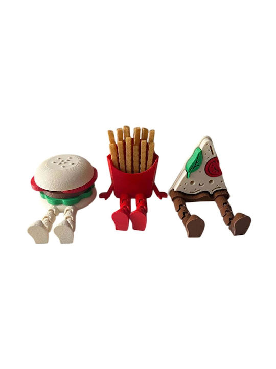 Tischdekoration Fast Food Set 3 Stück 727frn1115 8cm Mehrfarben Kunststoff