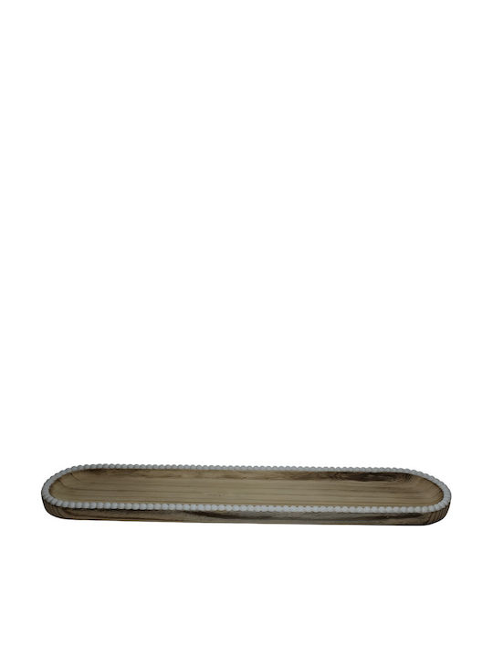 keleman Διακοσμητικό Μπωλ Ξύλινο Καφέ 71x14x3cm