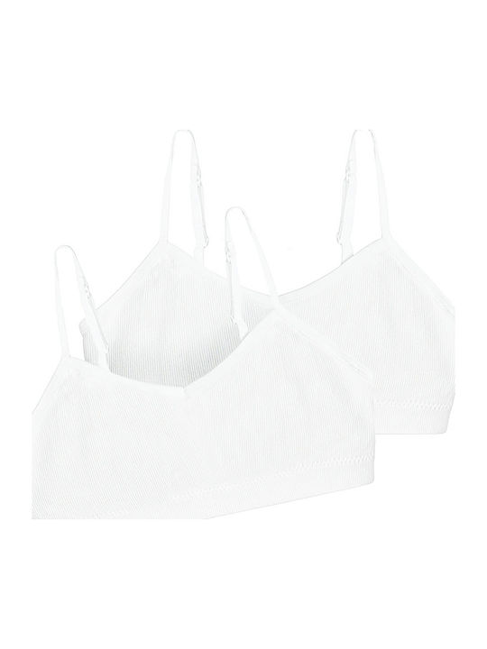 Cool Club Set of Kids' Bralettes White 2pcs