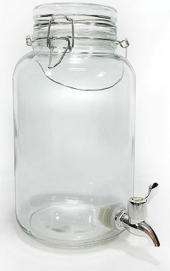 General Trade Set 2 Bucăți Vaze Utilizare Generală cu Capac Ermetic Sticlă Transparent 4000ml 2 Bucăți