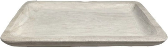 keleman Platou Decorativ Albă 1buc 25x15x3buc