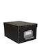 keleman Metallic Decorative Trunk Black 26x16x15.5cm