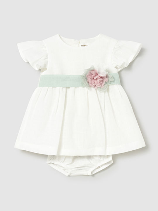 Mädchenkleider Set aus 2 mit Slip und Zubehör Beige