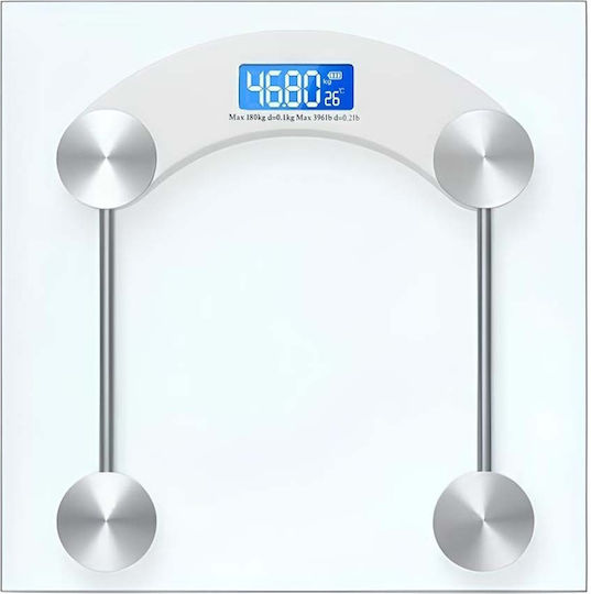 Avizar Digital Electronic Scale 180 Kg 30 X 30 Cm Lcd Screen White