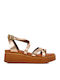 Бронзови Made In Greece Flatforms Множество Каишки