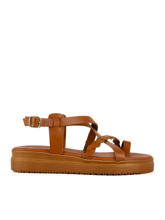 Ταμπά Δερμάτινα Flatforms Πλεκτό Μπροστινό Λουρί