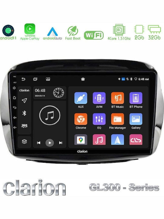 Clarion Gl300 Series 4core Android11 2+32gb Honda Fr-v 2004-2009 Navigation Multimedia Tablet 10" Carplay + & Android Auto