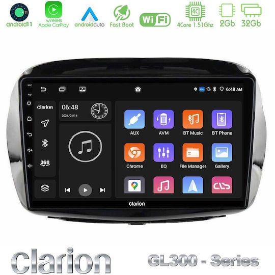 Clarion Gl300 Serie 4core Android11 2+32gb Honda DE-V 2004-2009 Navigations Multimedia Tablet 10" CarPlay + Android Auto