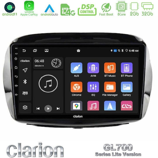 Clarion Gl700 Lite Series 8core Android11 2+32gb Honda Fr-v 2004-2009 Навигация Мултимедийна Таблетка 10" Carplay + Android Auto
