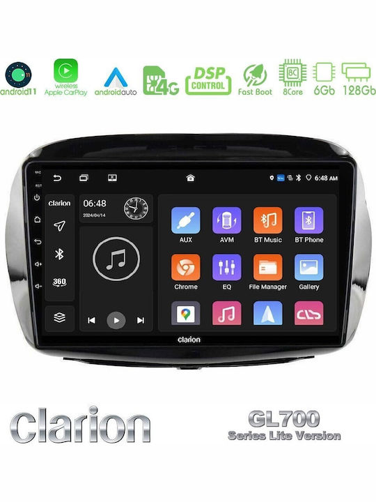 Clarion Gl700 Lite Series 8core Android11 6+128gb Honda Fr-v 2004-2009 Navigație Multimedia Tabletă 10" Apple CarPlay + Android Auto