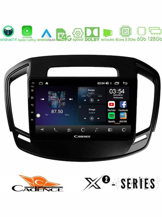 Cadence X2 Series 8core Android14 6+128gb Opel Insignia 2014-2017 Navigation Multimedia Tablet 9"
